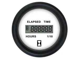 Faria Euro White 2" Hourmeter (Digital)