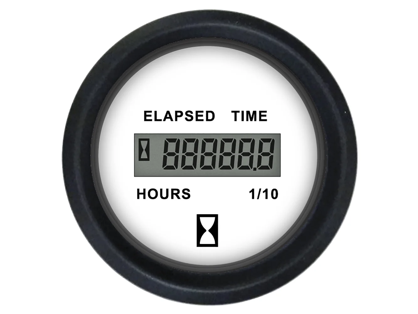 Faria Euro White 2" Hourmeter (Digital)