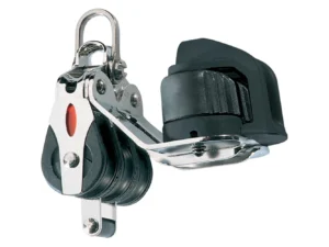 Ronstan Series 20 Ball Bearing Block - Triple - Becket - Cam Cleat - 2-Axis Shackle Head