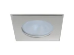 Quick Blake XP Downlight LED -  4W, IP66, Screw Mounted - Square Satin Bezel, Round Warm White Light