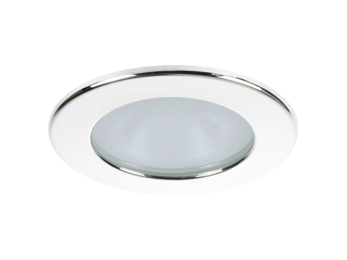 Quick Kai XP Downlight LED - 4W, IP66, Screw Mounted - Round White Bezel, Round Warm White Light