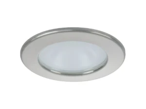Quick Kai XP Downlight LED - 4W, IP66, Spring Mounted - Round Satin Bezel, Round Warm White Light