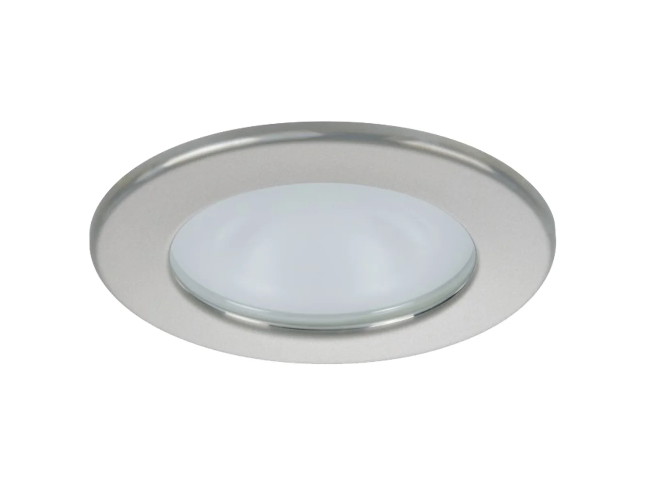 Quick Kai XP Downlight LED - 4W, IP66, Spring Mounted - Round Satin Bezel, Round Warm White Light