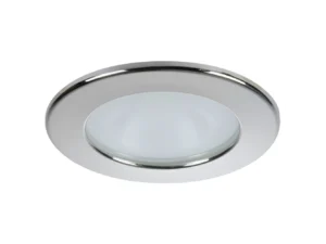 Quick Kai XP Downlight LED - 4W, IP66, Spring Mounted - Round Stainless Bezel, Round Warm White Light
