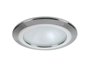 Quick Kor XP Downlight LED - 4W, IP66, Spring Mounted - Round Stainless Bezel, Round Warm White Light