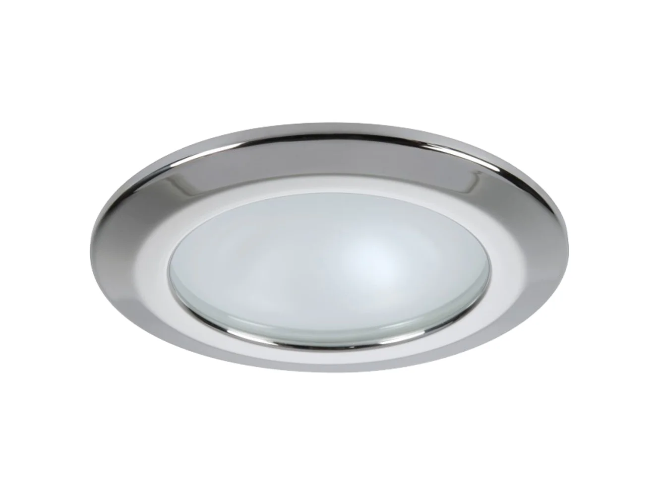 Quick Kor XP Downlight LED - 4W, IP66, Spring Mounted - Round Stainless Bezel, Round Warm White Light