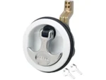 Perko Surface Mount & Latch - White Body, Chrome Handle, Offset Cam Bar, 3/4" - 2-3/8"