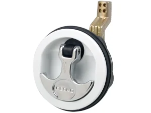 Perko Flush Latch - Surface Mount Offset Cam Bar - 2.5" Hole - White