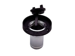 Perko Gas Fill f/1-1/2" Hose - Chrome Plated Zinc, Black Flange