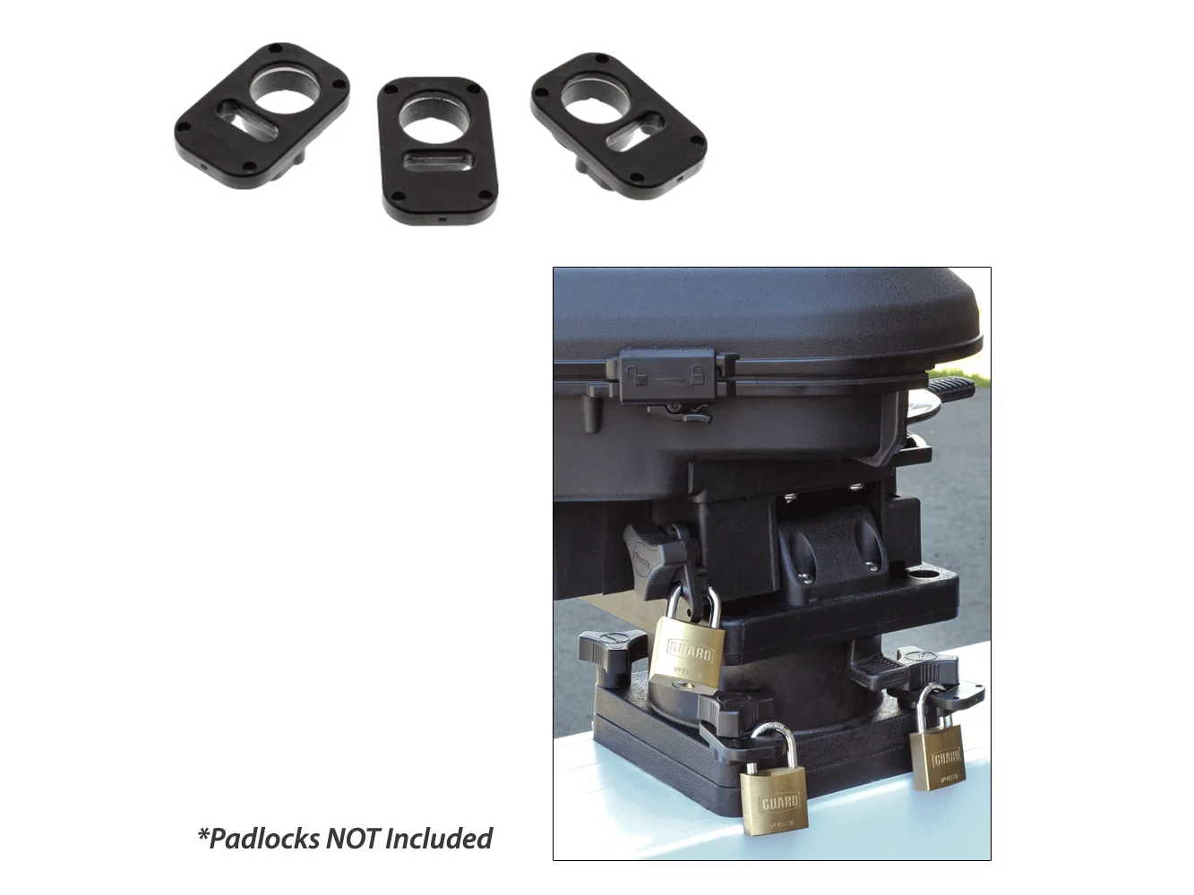 Scotty 3134 Downrigger Security System 3-Piece Locking Plates w/o Padlocks