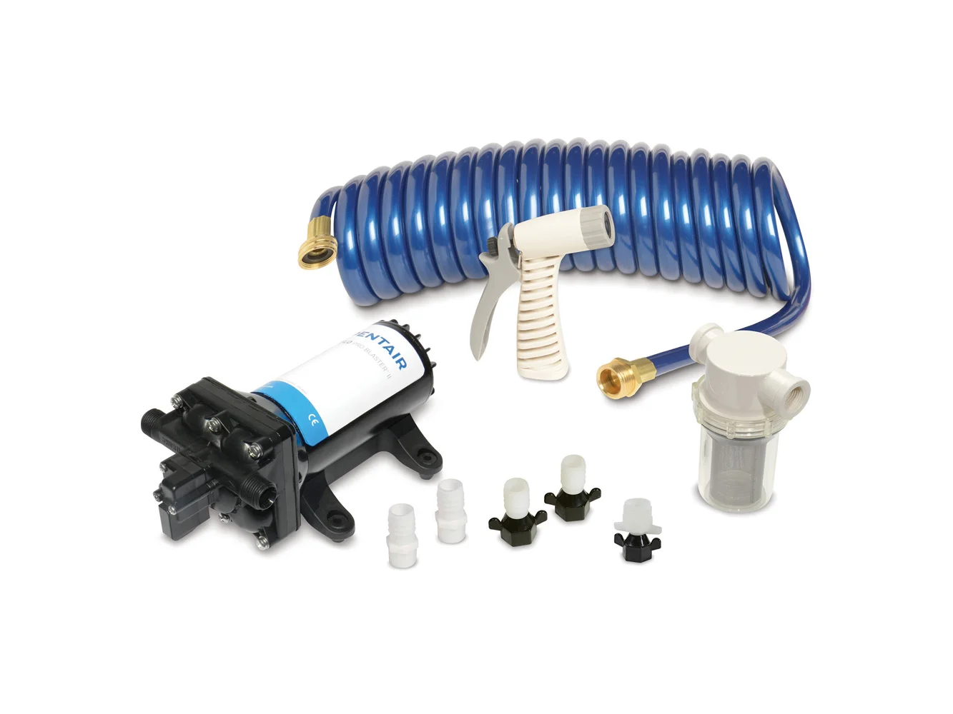 Shurflo by Pentair PRO WASHDOWN KIT™ II Ultimate - 12 VDC - 5.0 GPM - Includes Pump, Fittings, Nozzle, Strainer, 25' Hose