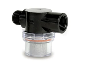 Shurflo by Pentair Twist-On Water Strainer - 1/2" Pipe Inlet - Clear Bowl