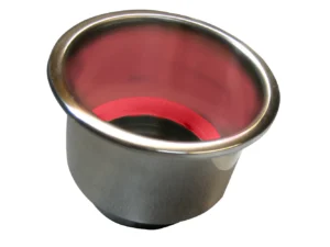 Whitecap Flush Mount Cup Holder w/Red LED Light - Stainless Steel