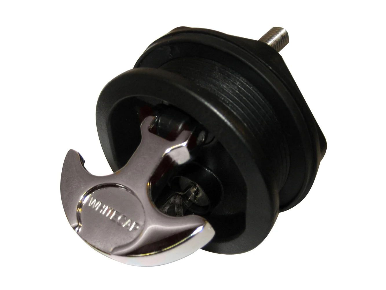 Whitecap T-Handle Latch - Chrome Plated Zamac/Black Nylon - Locking - Freshwater Use Only