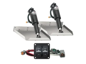Lenco 12" x 12" Edge Mount Trim Tab Kit w/Double Rocker Switch Kit