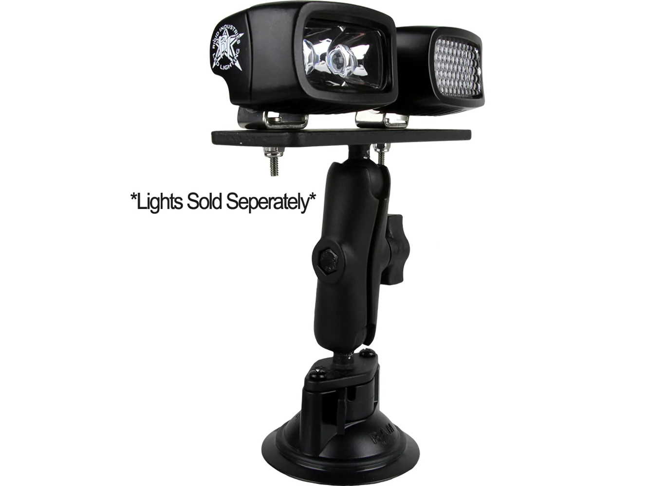 RIGID Industries RAM Suction 3.7" Arm - 6.25" x 2" Plate