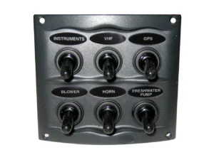 BEP Waterproof Panel - 6 Switches - Grey