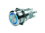 BEP Push Button Switch - 24V Latching On/Off - Blue LED