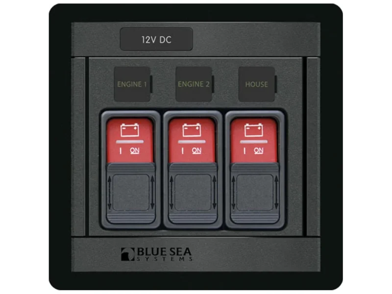 Blue Sea 1148 Remote Control Panel w/(3) 2145 Remote Control Contura Switch