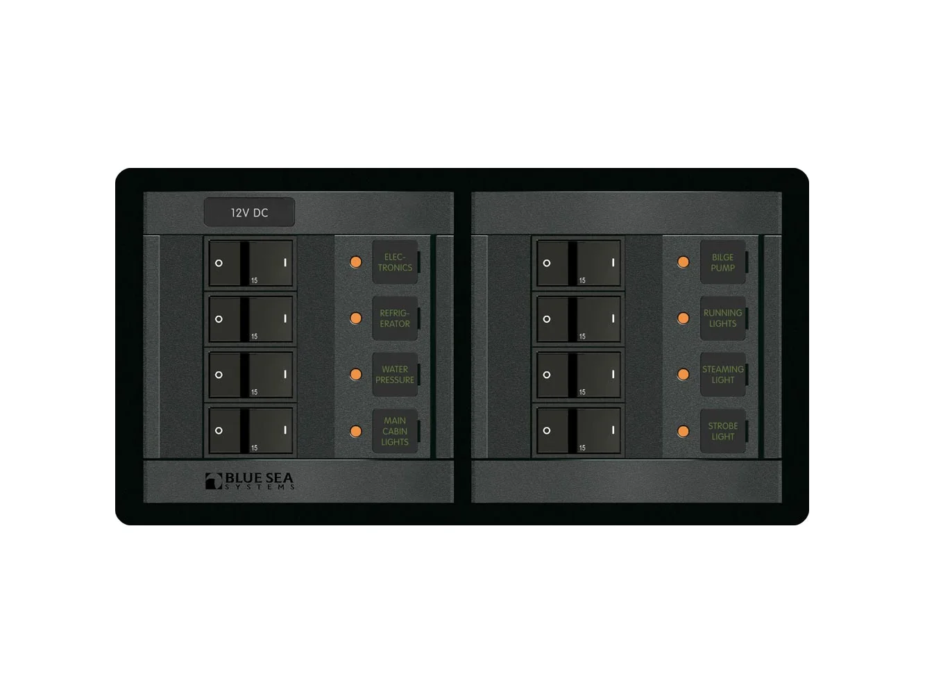 Blue Sea 1225 12V DC 8 Position - Horizontal