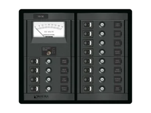 Blue Sea 1464 12 Position Switch CLB + Meter Square