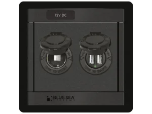 Blue Sea 1478 360 Panel - 12V DC Socket & Dual USB Charger