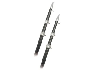 Rupp 15' Telescopic Carbon Fiber Outrigger Poles 1.5" - Silver