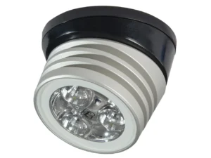 Lumitec Zephyr LED Spreader/Deck Light -Brushed, Black Base - White Non-Dimming