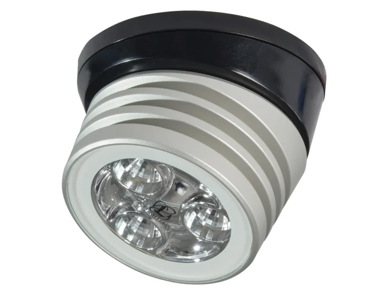 Lumitec Zephyr LED Spreader/Deck Light -Brushed, Black Base - White Non-Dimming