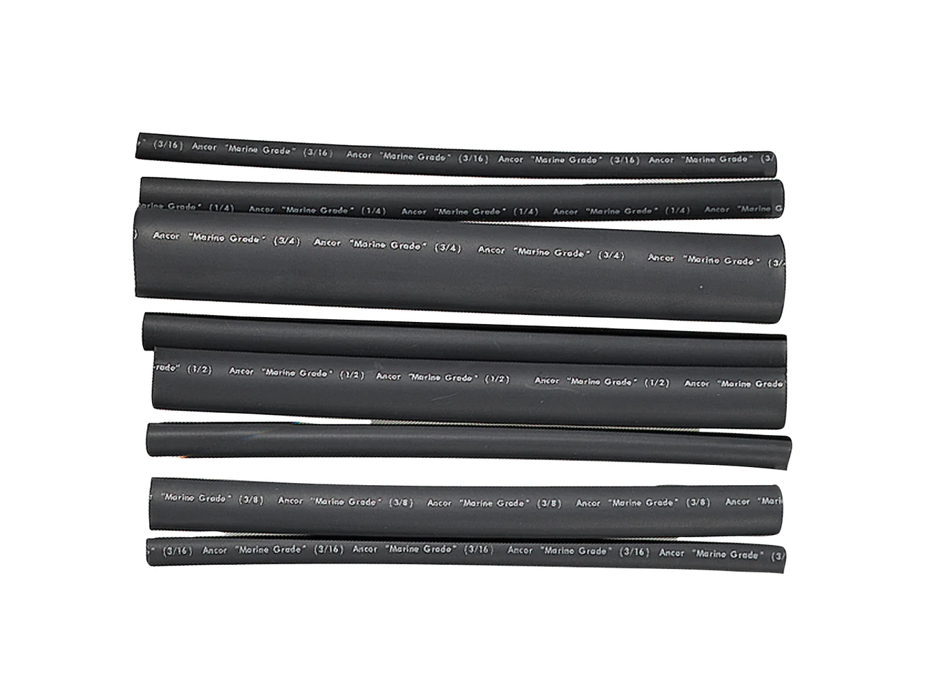 Ancor Adhesive Lined Heat Shrink Tubing - Assorted 8-Pack, 6", 20-2/0 AWG, Black