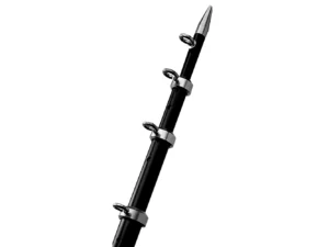 TACO 8' Black/Silver Center Rigger Pole - 1-1/8" Diameter