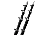 TACO 15' Black/Silver Outrigger Poles - 1-1/8" Diameter