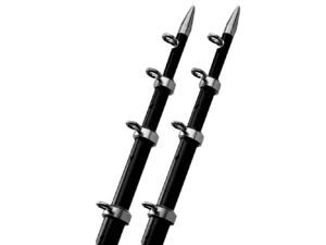 TACO 15' Black/Silver Outrigger Poles - 1-1/8" Diameter