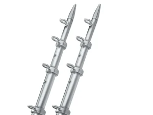 TACO 15' Silver/Silver Outrigger Poles - 1-1/8" Diameter