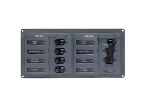 BEP AC Circuit Breaker Panel w/o Meters, 4 Way Panel 2 Mains - 240V