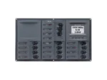 BEP AC Circuit Breaker Panel w/Digital Meters, 12SP 2DP AC230V ACSM Stainless Steel Horizontal