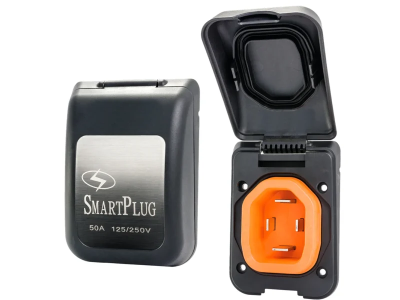 SmartPlug 50 AMP Male Non-Metallic Inlet Cover - Black