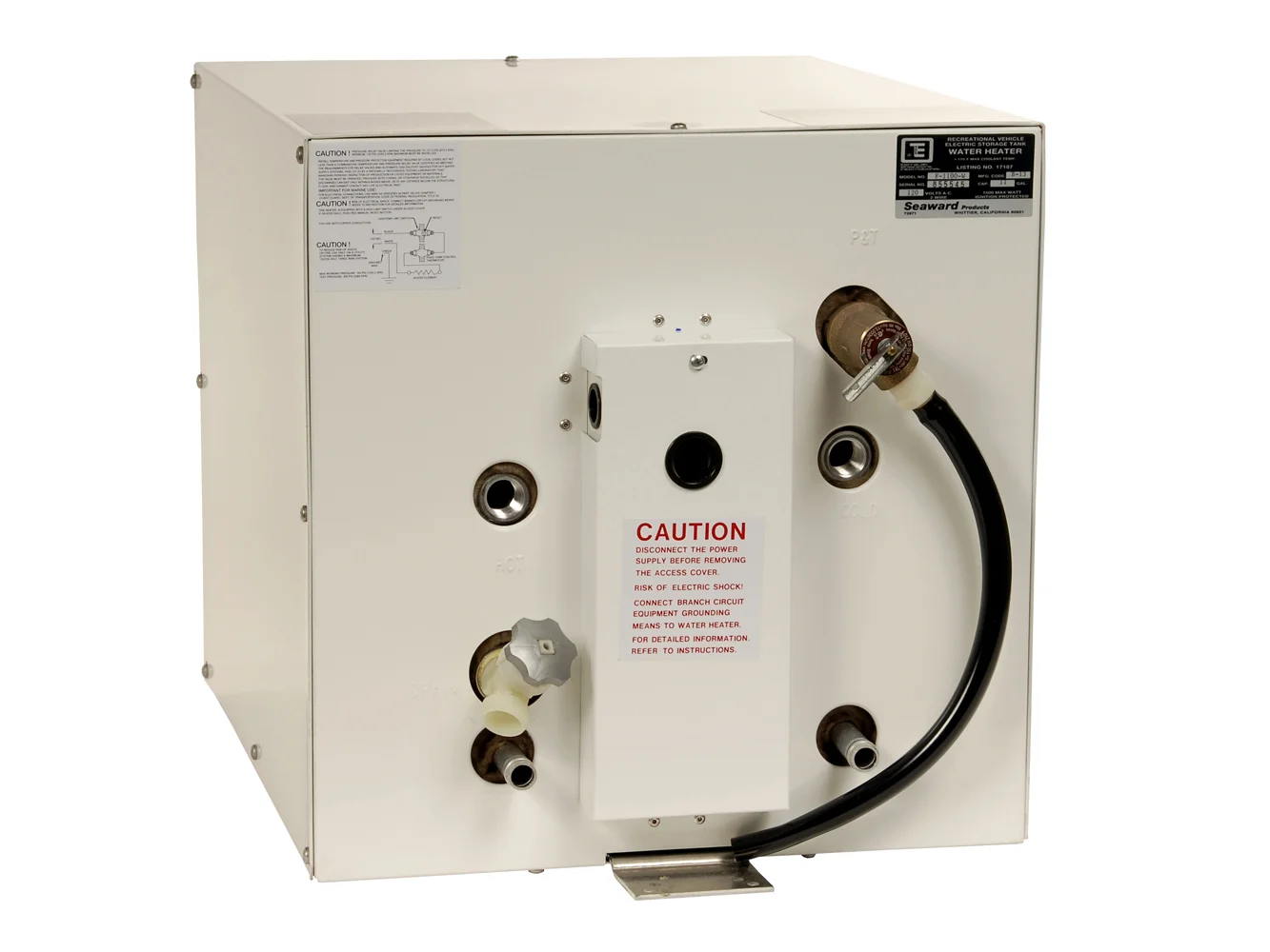 Whale Seaward 11 Gallon Hot Water Heater w/Front Heat Exchanger - White Epoxy - 120V - 1500W
