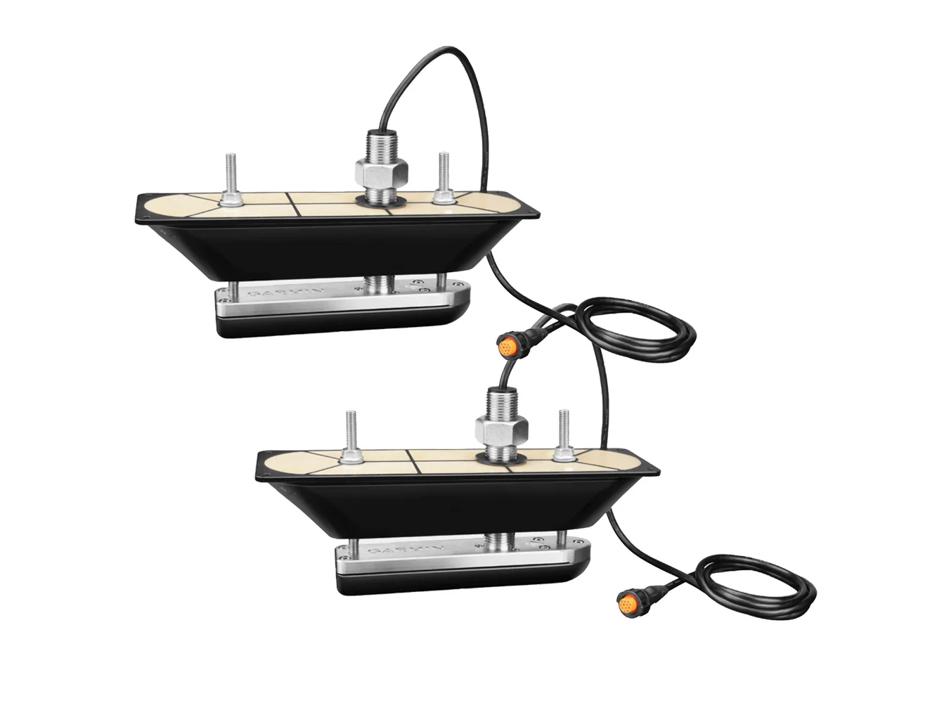 Garmin GT30-THP SS Thru-Hull Pair DownVü/SideVü Scanning Transducer w/Temp f/Hull Deadrises 5°-25°