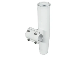 Lee's Clamp-On Rod Holder - White Aluminum - Horizontal Mount - Fits 1.660" O.D. Pipe