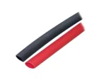 Ancor Adhesive Lined Heat Shrink Tubing (ALT) - 3/8" x 3" - 2-Pack - Black/Red