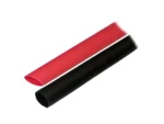 Ancor Adhesive Lined Heat Shrink Tubing (ALT) - 1/2" x 3" - 2-Pack - Black/Red