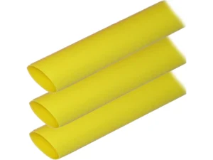 Ancor Adhesive Lined Heat Shrink Tubing (ALT) - 1" x 6" - 3-Pack - Yellow