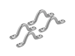 Taco Stamped Stainless Steel Eye Straps (4 Pack)