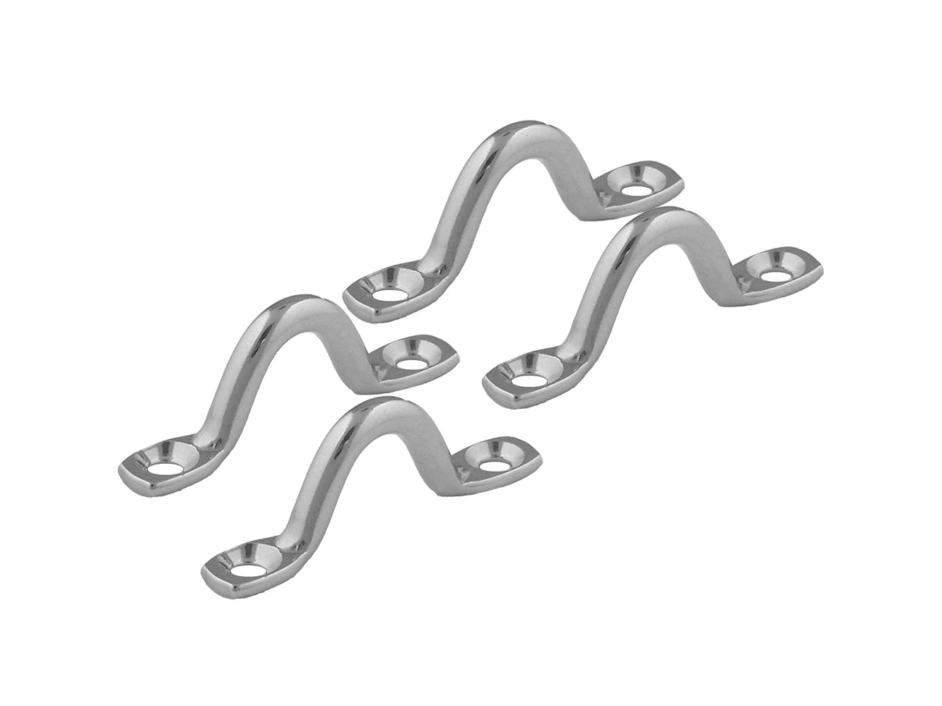 Taco Stamped Stainless Steel Eye Straps (4 Pack)