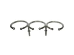 Whitecap Top Mount Ring SS Cup Holder - 3-Drink - Stud Mount
