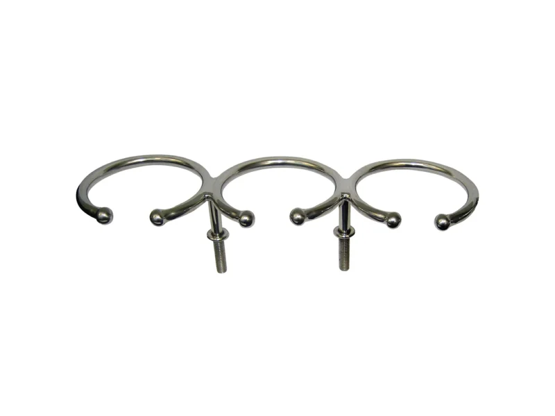 Whitecap Top Mount Ring SS Cup Holder - 3-Drink - Stud Mount