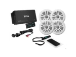 Boss Audio ASK904B.64 4 Channel Amplifier & 2 Pairs of 6.5" Speaker Kit - White