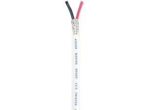 Ancor Twisted Pair w/Shield - 14/2 AWG - Round - Red/Black - 100'