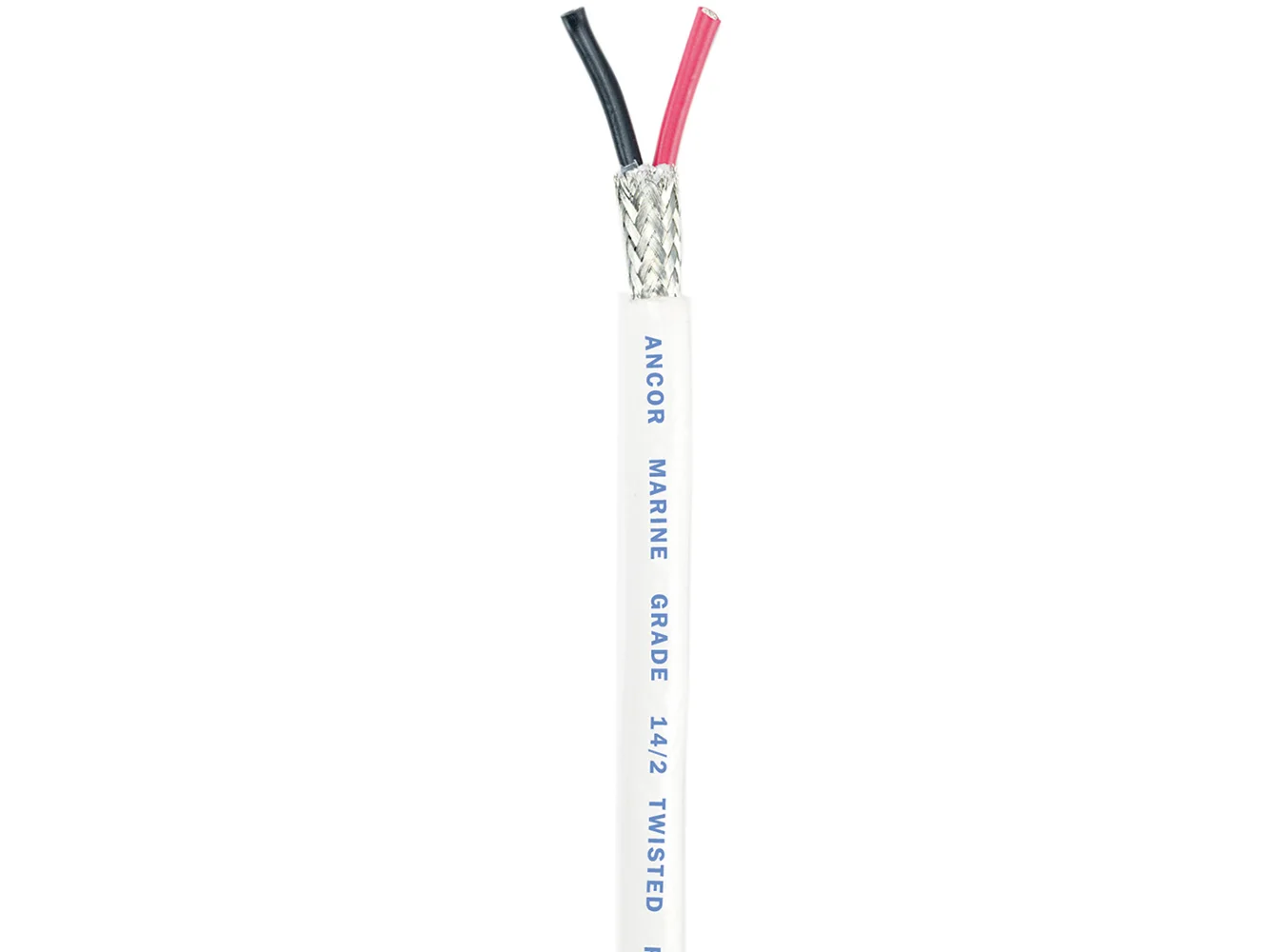 Ancor Twisted Pair w/Shield - 14/2 AWG - Round - Red/Black - 100'